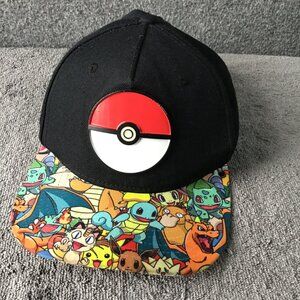 Nintendo Pokemon Pikachu Charizard Squirtle Meowth Snapback Adjustable Hat
